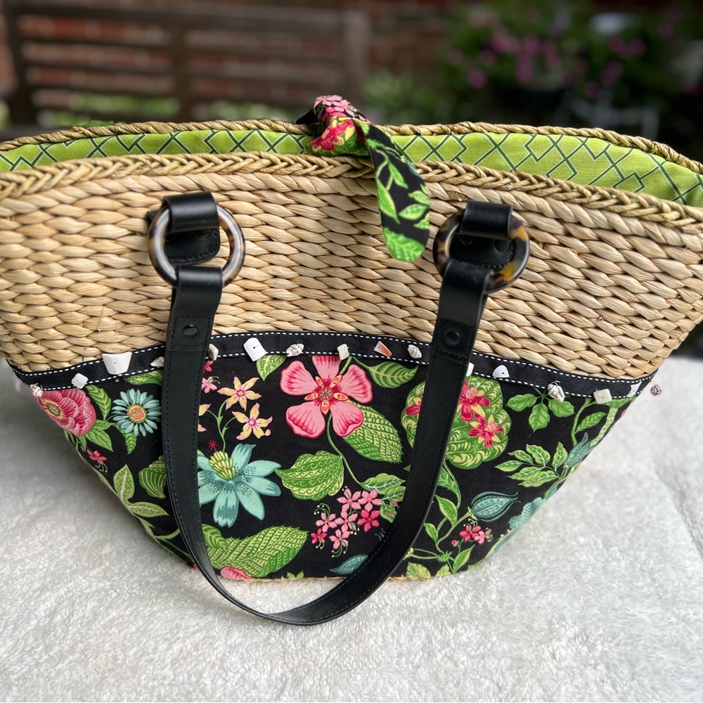 Vera Bradley Straw Beach Tote